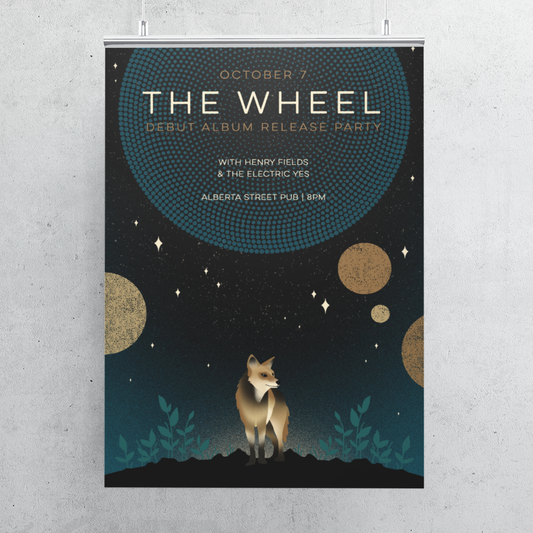 11"x17" The Wheel Debut Album Release Party Poster